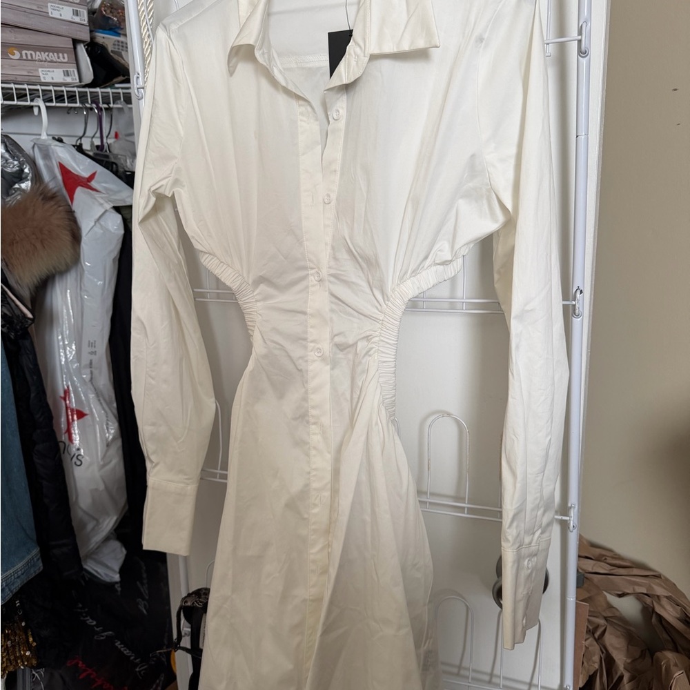 Akira off-white Button-Down Dress